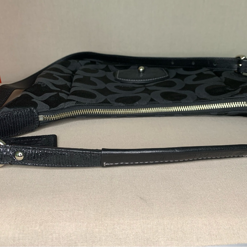 Coach Kristen Hobo Signature C/ Removable Crossbody Strap/ Silver Hardware - Picture 11 of 12